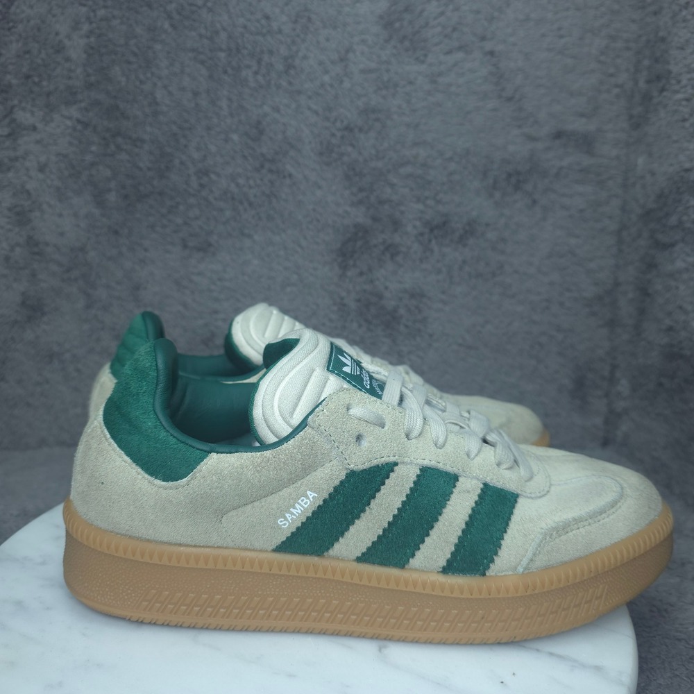 Adidas Samba XLG Sneakers Mens 6.5 Beige Green Gum Platform JQ9886